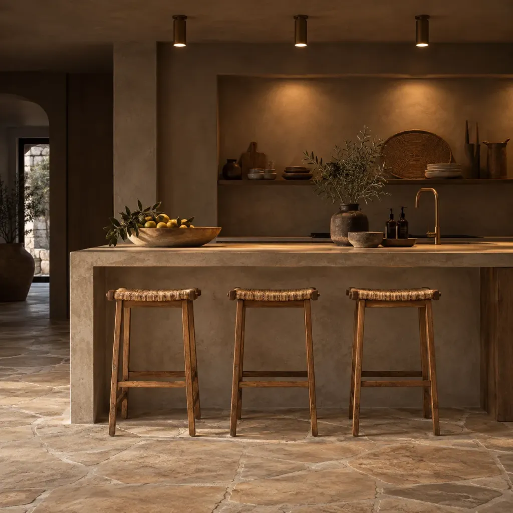 [CCA1911] Caterpillar Flores Kitchen Stool
